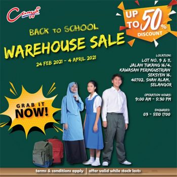 Canggih-Back-To-School-Warehouse-Sale-at-Shah-Alam-350x350 - Apparels Fashion Accessories Fashion Lifestyle & Department Store Selangor Warehouse Sale & Clearance in Malaysia 