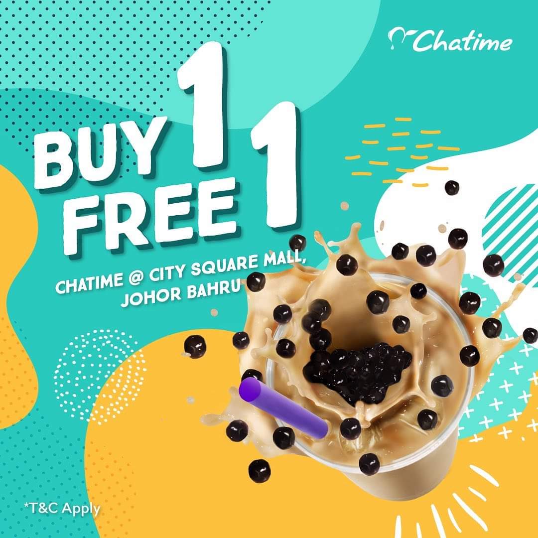 16 Feb 2021 Onward Chatime Buy 1 Free 1 Promo At City Square Jb Everydayonsales Com
