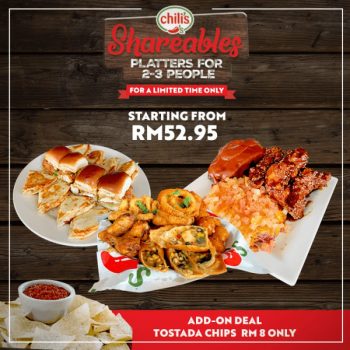 Chilis-Grill-Bar-Shareables-Menu-Promo-350x350 - Beverages Food , Restaurant & Pub Johor Kedah Kelantan Kuala Lumpur Melaka Negeri Sembilan Pahang Penang Perak Perlis Promotions & Freebies Putrajaya Sabah Sarawak Selangor Terengganu 