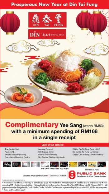 Din-Tai-Fung-Prosperous-New-Year-Promo-with-Public-Bank-350x621 - Beverages Food , Restaurant & Pub Johor Kuala Lumpur Pahang Penang Promotions & Freebies Selangor 