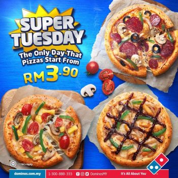 Dominos-Pizza-Super-Tuesday-Deals - Beverages Food , Restaurant & Pub Johor Kedah Kelantan Kuala Lumpur Melaka Negeri Sembilan Pahang Penang Perak Perlis Pizza Promotions & Freebies Putrajaya Sabah Sarawak Selangor Terengganu 