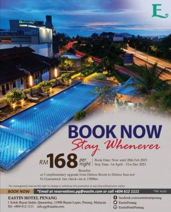 Eastin-Hotel-Stay-Whenever-Promo-350x433 - Hotels Penang Promotions & Freebies Sports,Leisure & Travel 