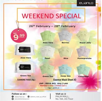 Elianto-Weekend-Special-350x345 - Beauty & Health Cosmetics Negeri Sembilan Personal Care Promotions & Freebies 