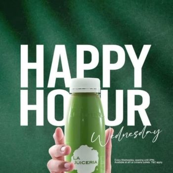 La-Juiceria-Happy-Hour-Promo-350x350 - Beverages Food , Restaurant & Pub Johor Kedah Kelantan Kuala Lumpur Melaka Negeri Sembilan Pahang Penang Perak Perlis Promotions & Freebies Putrajaya Sabah Sarawak Selangor Terengganu 