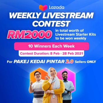 Lazada-Weekly-Livestream-Contest-350x350 - Events & Fairs Johor Kedah Kelantan Kuala Lumpur Melaka Negeri Sembilan Online Store Others Pahang Penang Perak Perlis Putrajaya Sabah Sarawak Selangor Terengganu 