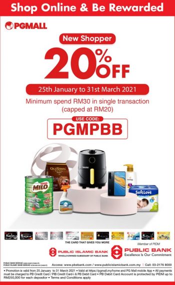 PGMALL-20-off-Promo-with-Public-Bank-350x569 - Bank & Finance Johor Kedah Kelantan Kuala Lumpur Melaka Negeri Sembilan Online Store Others Pahang Penang Perak Perlis Promotions & Freebies Public Bank Putrajaya Sabah Sarawak Selangor Terengganu 