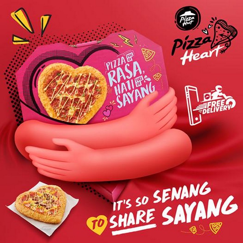 6 Feb 2021 Onward Pizza Hut Valentine's Day Special Pizza Heart