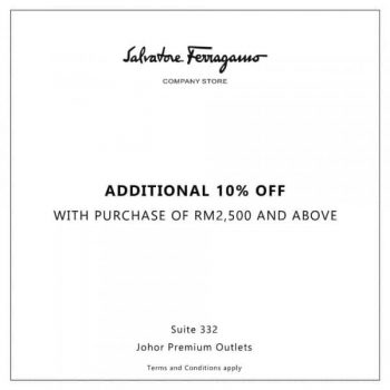 Salvatore-Ferragamo-Special-Sale-at-Johor-Premium-Outlets-350x350 - Apparels Fashion Accessories Fashion Lifestyle & Department Store Johor Malaysia Sales 