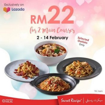 Secret-Recipe-2-Main-Courses-at-RM22-Promotion-on-Lazada-350x350 - Beverages Food , Restaurant & Pub Johor Kedah Kelantan Kuala Lumpur Melaka Negeri Sembilan Online Store Pahang Penang Perak Perlis Promotions & Freebies Putrajaya Sabah Sarawak Selangor Terengganu 