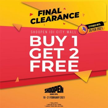 Shoopen-Final-Clearance-Buy-1-Get-2-Free-at-IOI-City-Mall-350x350 - Fashion Accessories Fashion Lifestyle & Department Store Footwear Putrajaya Warehouse Sale & Clearance in Malaysia 