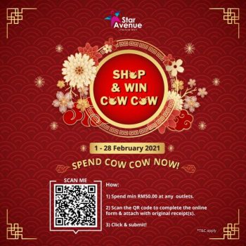 Star-Avenue-CNY-Show-Win-Cow-Cow-2021-Contest-350x350 - Events & Fairs Johor Kedah Kelantan Kuala Lumpur Melaka Negeri Sembilan Online Store Others Pahang Penang Perak Perlis Putrajaya Sabah Sarawak Selangor Terengganu 