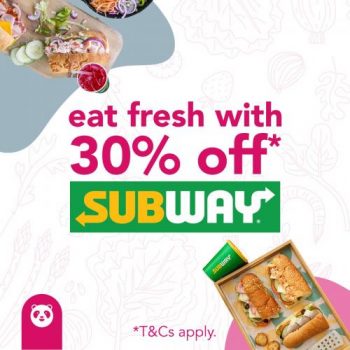 Subway-30-OFF-Promotion-on-FoodPanda-350x350 - Beverages Food , Restaurant & Pub Johor Kedah Kelantan Kuala Lumpur Melaka Negeri Sembilan Online Store Pahang Penang Perak Perlis Promotions & Freebies Putrajaya Sabah Sarawak Selangor Terengganu 