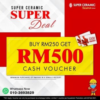 Super-Ceramic-HomeStyle-Centre-Cash-Voucher-Promo-350x350 - Building Materials Home & Garden & Tools Johor Kuala Lumpur Promotions & Freebies Sabah Selangor 
