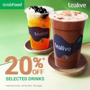 Tealive-20-OFF-Promotion-on-GrabFood-350x350 - Beverages Food , Restaurant & Pub Johor Kedah Kelantan Kuala Lumpur Melaka Negeri Sembilan Online Store Pahang Penang Perak Perlis Promotions & Freebies Putrajaya Sabah Sarawak Selangor Terengganu 