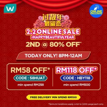 Watsons-Online-2.2-Sale-2-350x350 - Beauty & Health Health Supplements Johor Kedah Kelantan Kuala Lumpur Malaysia Sales Melaka Negeri Sembilan Online Store Pahang Penang Perak Perlis Personal Care Putrajaya Sabah Sarawak Selangor Terengganu 