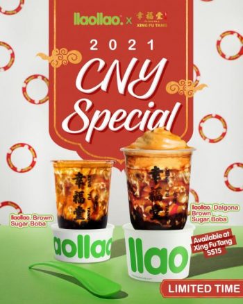 llaollao-Xing-Fu-Tang-CNY-Brown-Sugar-Boba-350x438 - Beverages Food , Restaurant & Pub Promotions & Freebies Selangor 