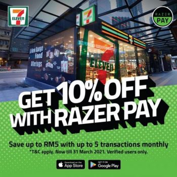 7-Eleven-10-OFF-Promotion-pay-with-Razer-Pay-350x350 - Johor Kedah Kelantan Kuala Lumpur Melaka Negeri Sembilan Pahang Penang Perak Perlis Promotions & Freebies Putrajaya Sabah Sarawak Selangor Supermarket & Hypermarket Terengganu 