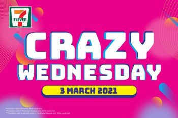 7-Eleven-Crazy-Wednesday-Promotion-350x232 - Johor Kedah Kelantan Kuala Lumpur Melaka Negeri Sembilan Pahang Penang Perak Perlis Promotions & Freebies Putrajaya Sabah Sarawak Selangor Supermarket & Hypermarket Terengganu 