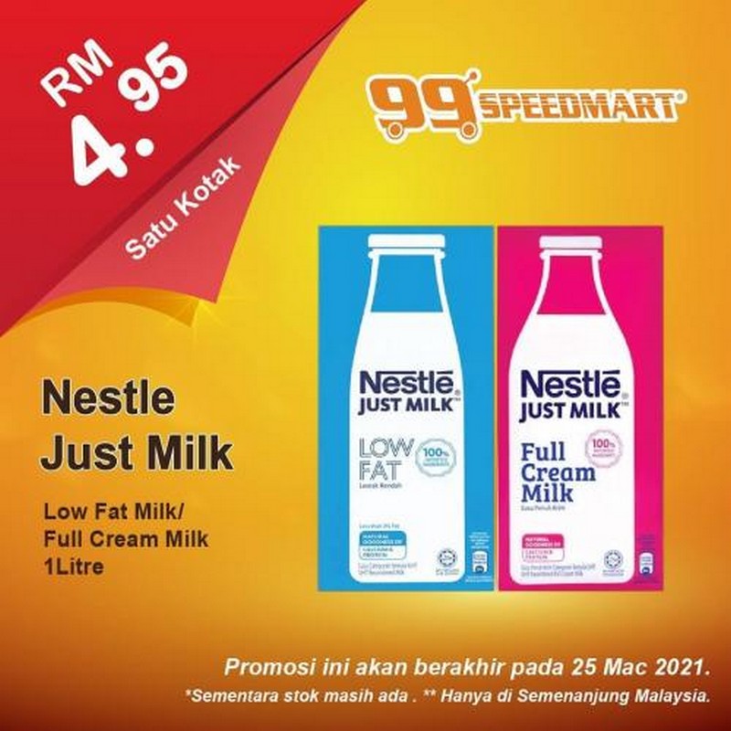 Now Till 8 Apr 2021 99 Speedmart Nestle Just Milk Everyday Susu Tepung Segera Promotion Everydayonsales Com