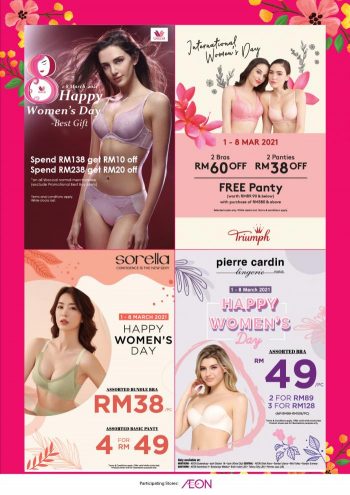 AEON-International-Womens-Day-Promotion-2-350x495 - Johor Kedah Kelantan Kuala Lumpur Melaka Negeri Sembilan Pahang Penang Perak Perlis Promotions & Freebies Putrajaya Sabah Sarawak Selangor Supermarket & Hypermarket Terengganu 