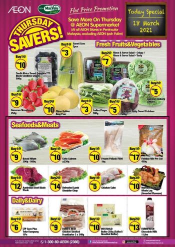 AEON-Supermarket-Thursday-Savers-Promotion-350x495 - Johor Kedah Kelantan Kuala Lumpur Melaka Negeri Sembilan Pahang Penang Perak Perlis Promotions & Freebies Putrajaya Sabah Sarawak Selangor Supermarket & Hypermarket Terengganu 