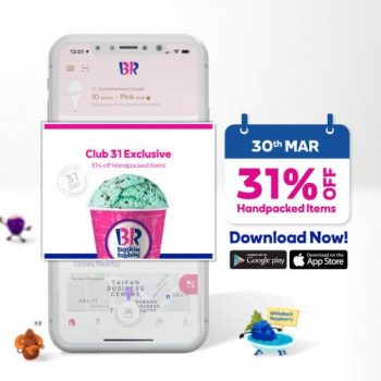 Baskin-Robbins-Club-31-Member-31-OFF-Promotion-350x350 - Beverages Food , Restaurant & Pub Ice Cream Johor Kedah Kelantan Kuala Lumpur Melaka Negeri Sembilan Online Store Pahang Penang Perak Perlis Promotions & Freebies Putrajaya Sabah Sarawak Selangor Terengganu 