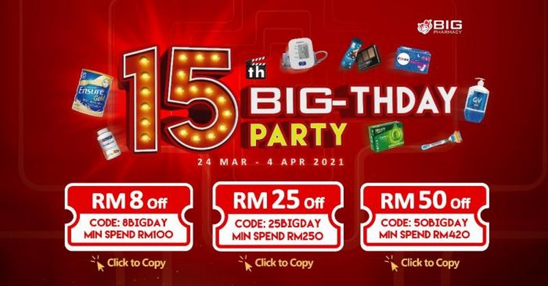 24 Mar 4 Apr 2021 Big Pharmacy 15th Anniversary Online Promotion Everydayonsales Com