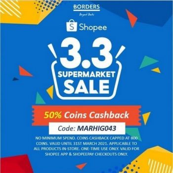 Borders-3.3-Sale-on-Shopee-350x350 - Books & Magazines Johor Kedah Kelantan Kuala Lumpur Malaysia Sales Melaka Negeri Sembilan Online Store Pahang Penang Perak Perlis Putrajaya Sabah Sarawak Selangor Stationery Terengganu 