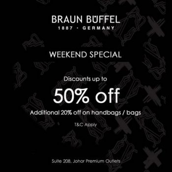 Braun-Buffel-Weekend-Sale-at-Johor-Premium-Outlets-350x350 - Fashion Accessories Fashion Lifestyle & Department Store Johor Malaysia Sales 