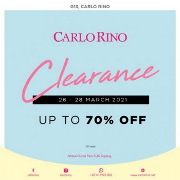 Carlo-Rino-Seasonal-Clearance-Sale-at-Mitsui-Outlet-Park-350x350 - Bags Fashion Accessories Fashion Lifestyle & Department Store Footwear Selangor Warehouse Sale & Clearance in Malaysia 