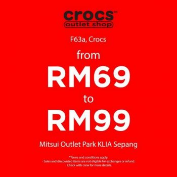 Crocs-Seasonal-Clearance-Sale-at-Mitsui-Outlet-Park-350x350 - Fashion Accessories Fashion Lifestyle & Department Store Footwear Selangor Warehouse Sale & Clearance in Malaysia 