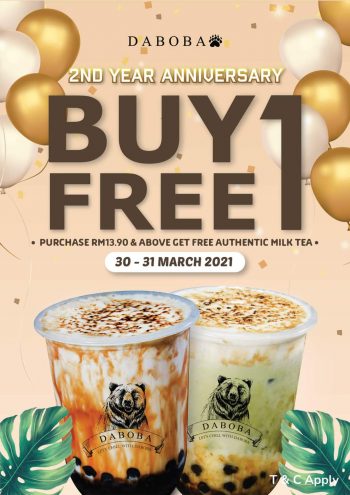 Daboba-Second-Anniversary-Buy-1-Free-1-Promotion-350x495 - Beverages Food , Restaurant & Pub Johor Kedah Kelantan Kuala Lumpur Melaka Negeri Sembilan Pahang Penang Perak Perlis Promotions & Freebies Putrajaya Sabah Sarawak Selangor Terengganu 