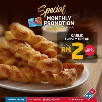 Dominos-Pizza-Bestselling-Garlic-Twisty-Bread-Promo-350x350 - Beverages Food , Restaurant & Pub Johor Kedah Kelantan Kuala Lumpur Melaka Negeri Sembilan Pahang Penang Perak Perlis Pizza Promotions & Freebies Putrajaya Sabah Sarawak Selangor Terengganu 