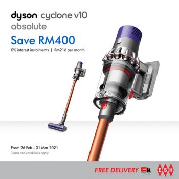 ESH-Electrical-Dyson-V10-Promo-350x350 - Electronics & Computers Home Appliances Johor Kedah Kelantan Kuala Lumpur Melaka Negeri Sembilan Online Store Pahang Penang Perak Perlis Promotions & Freebies Putrajaya Sabah Sarawak Selangor Terengganu 