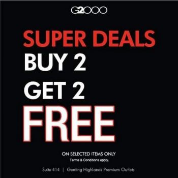 G2000-Super-Deals-Sale-at-Genting-Highlands-Premium-Outlets-350x350 - Apparels Fashion Accessories Fashion Lifestyle & Department Store Malaysia Sales Pahang 