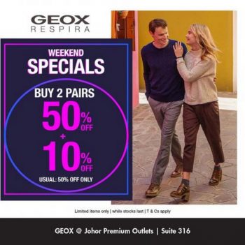 Geox-Weekend-Sale-at-Johor-Premium-Outlets-350x351 - Apparels Fashion Accessories Fashion Lifestyle & Department Store Johor Malaysia Sales 