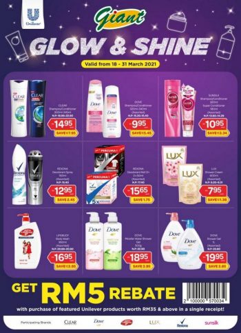 Giant-Unilever-Glow-Shine-Promotion-350x483 - Johor Kedah Kelantan Kuala Lumpur Melaka Negeri Sembilan Pahang Penang Perak Perlis Promotions & Freebies Putrajaya Sabah Sarawak Selangor Supermarket & Hypermarket Terengganu 