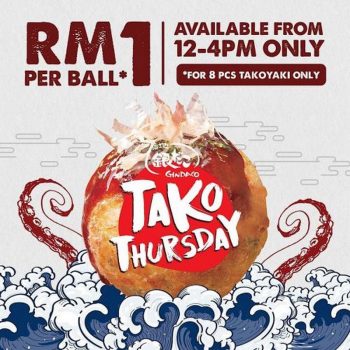 Gindaco-Tako-Thursday-Promotion-350x350 - Beverages Food , Restaurant & Pub Johor Kedah Kelantan Kuala Lumpur Melaka Negeri Sembilan Pahang Penang Perak Perlis Promotions & Freebies Putrajaya Sabah Sarawak Selangor Terengganu 