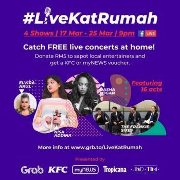 Grab-Free-Live-KatRumah-Concert-350x350 - Events & Fairs Johor Kedah Kelantan Kuala Lumpur Melaka Negeri Sembilan Others Pahang Penang Perak Perlis Putrajaya Sabah Sarawak Selangor Terengganu 