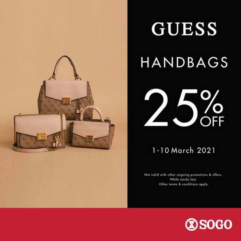 1-10 Mar 2021: Guess Handbag 25% Off Promo at Sogo