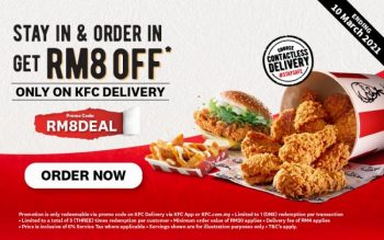 KFC-Delivery-RM8-OFF-Promo-Code-Promotion-350x219 - Beverages Food , Restaurant & Pub Johor Kedah Kelantan Kuala Lumpur Melaka Negeri Sembilan Pahang Penang Perak Perlis Promotions & Freebies Putrajaya Sabah Sarawak Selangor Terengganu 