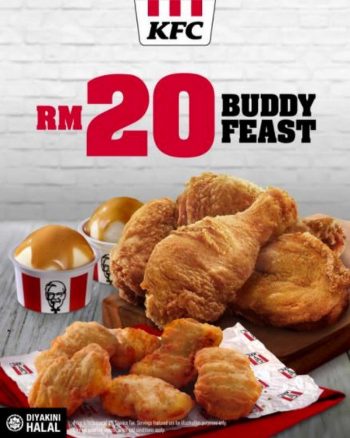 KFC-RM20-Buddy-Feast-Promotion-350x438 - Beverages Food , Restaurant & Pub Kelantan Kuala Lumpur Melaka Pahang Perlis Promotions & Freebies Selangor 