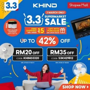 Khind-3.3-Sale-on-Shopee-350x350 - Electronics & Computers Home Appliances Johor Kedah Kelantan Kitchen Appliances Kuala Lumpur Malaysia Sales Melaka Negeri Sembilan Online Store Pahang Penang Perak Perlis Putrajaya Sabah Sarawak Selangor Terengganu 