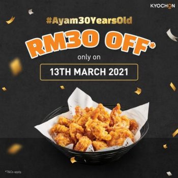 KyoChon-Ayam-30-Years-Old-Promotion-350x350 - Beverages Food , Restaurant & Pub Johor Kedah Kelantan Kuala Lumpur Melaka Negeri Sembilan Pahang Penang Perak Perlis Promotions & Freebies Putrajaya Sabah Sarawak Selangor Terengganu 
