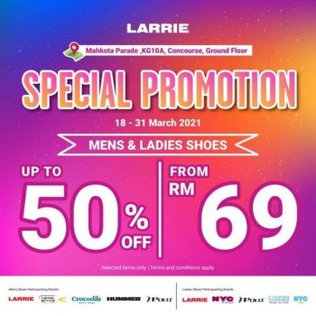 Larrie-Special-Promo-at-Mahkota-Parade-350x350 - Fashion Accessories Fashion Lifestyle & Department Store Footwear Melaka Promotions & Freebies 