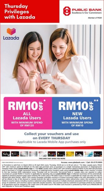 Lazada-Thursday-Privileges-with-Public-Bank-341x625 - Bank & Finance Johor Kedah Kelantan Kuala Lumpur Melaka Negeri Sembilan Online Store Others Pahang Penang Perak Perlis Promotions & Freebies Public Bank Putrajaya Sabah Sarawak Selangor Terengganu 