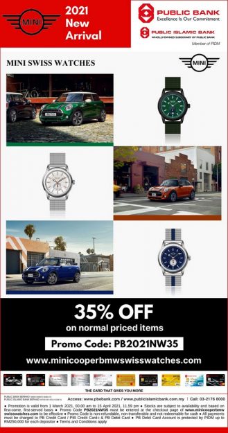 Mini-Cooper-BMW-Swiss-Watches-Promo-with-Public-Bank-329x625 - Johor Kedah Kelantan Kuala Lumpur Melaka Negeri Sembilan Pahang Penang Perak Perlis Promotions & Freebies Putrajaya Sabah Sarawak Selangor Terengganu 