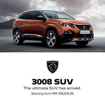 Peugeot-3008-SUV-Promo-350x350 - Automotive Johor Kedah Kelantan Kuala Lumpur Melaka Negeri Sembilan Pahang Penang Perak Perlis Promotions & Freebies Putrajaya Sabah Sarawak Selangor Terengganu 