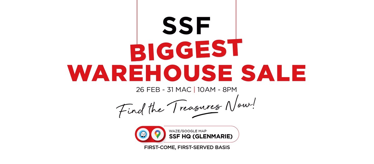 SSF-Warehouse-Sale-2021-Malaysia-Clearance-Jualan-Gudang-Glenmarie-Shah-Alam-Petaling-Jaya-Kuala-Lumpur - Beddings Dinnerware Furniture Home Decor Home Hardware Kitchenware Kuala Lumpur Lightings Mattress Selangor Warehouse Sale & Clearance in Malaysia 