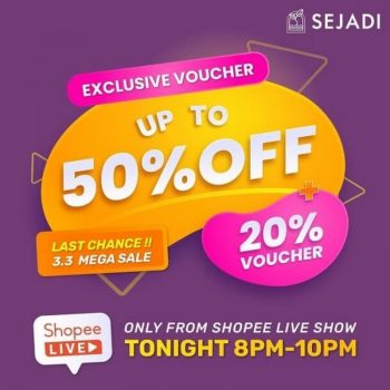 Sejadi-Shopee-Live-350x350 - Apparels Events & Fairs Fashion Accessories Fashion Lifestyle & Department Store Johor Kedah Kelantan Kuala Lumpur Melaka Negeri Sembilan Online Store Pahang Penang Perak Perlis Putrajaya Sabah Sarawak Selangor Terengganu 